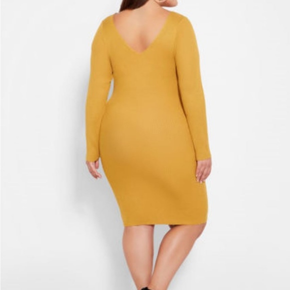 NWT Ashley Stewart Zip Bodycon Swester Dress 18/20 - Picture 2 of 3